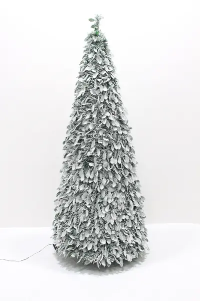 Árbol Plegable Nevado con Luces LED Incorporadas (8 Modos de Iluminación)