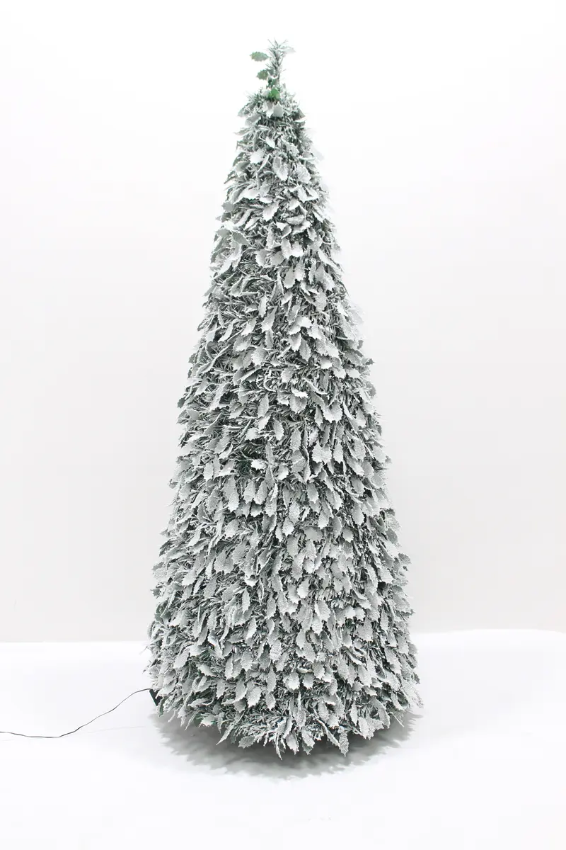 Árbol Plegable Nevado con Luces LED Incorporadas (8 Modos de Iluminación)